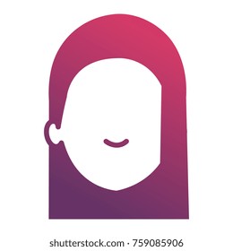 beautiful woman head avatar character