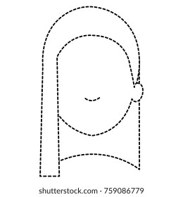 beautiful woman head avatar character