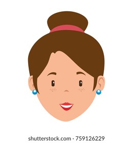 beautiful woman head avatar character