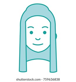 beautiful woman head avatar character