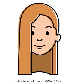 beautiful woman head avatar character