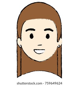 beautiful woman head avatar character