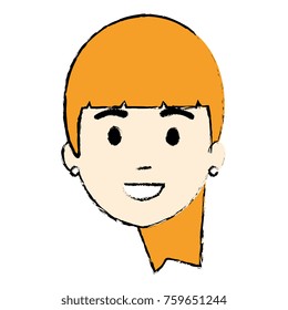 beautiful woman head avatar character