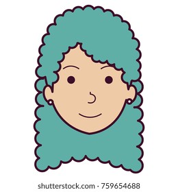 beautiful woman head avatar character