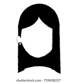 beautiful woman head avatar character