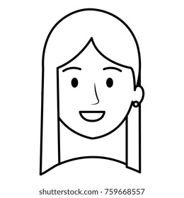 beautiful woman head avatar character