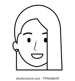beautiful woman head avatar character