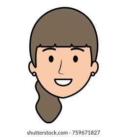 beautiful woman head avatar character