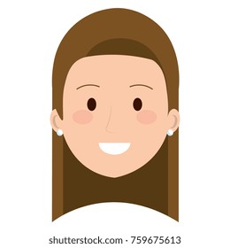 beautiful woman head avatar character