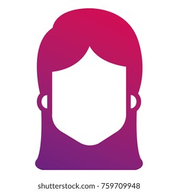 beautiful woman head avatar character