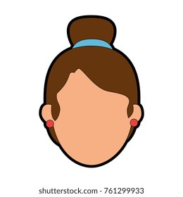 beautiful woman head avatar character