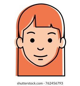 beautiful woman head avatar character