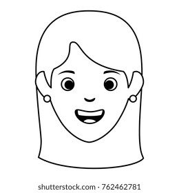 beautiful woman head avatar character