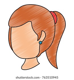 beautiful woman head avatar character
