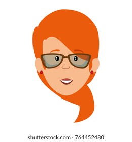 beautiful woman head avatar character