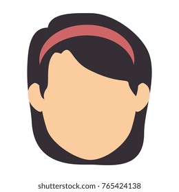 beautiful woman head avatar character