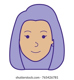 beautiful woman head avatar character