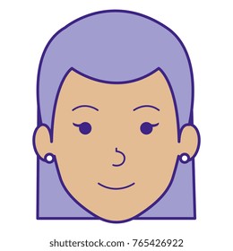 beautiful woman head avatar character