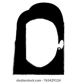 beautiful woman head avatar character