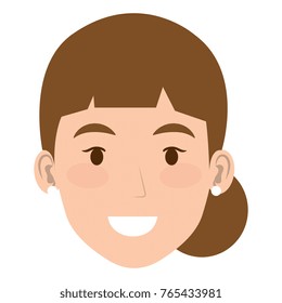 beautiful woman head avatar character