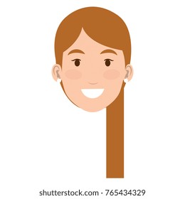beautiful woman head avatar character