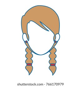 beautiful woman head avatar character