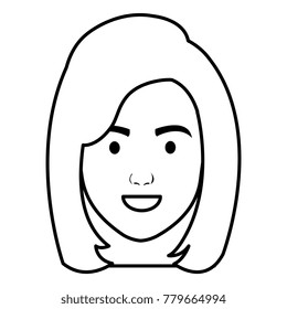 beautiful woman head avatar character