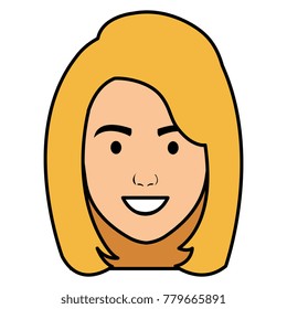beautiful woman head avatar character