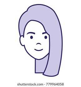 beautiful woman head avatar character