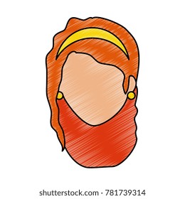 beautiful woman head avatar character