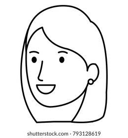 beautiful woman head avatar character