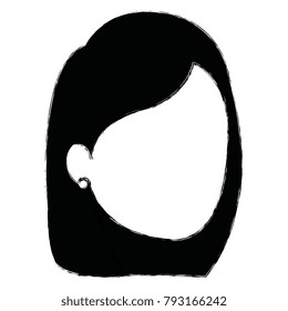 beautiful woman head avatar character