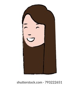 beautiful woman head avatar character