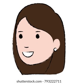 beautiful woman head avatar character