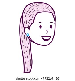 beautiful woman head avatar character