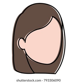 beautiful woman head avatar character
