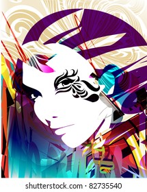 Beautiful woman illustration