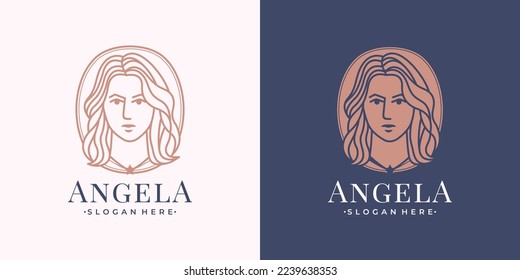 beautiful woman logo design for cosmetic salon spa logo design ideas