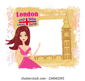 Beautiful woman in London