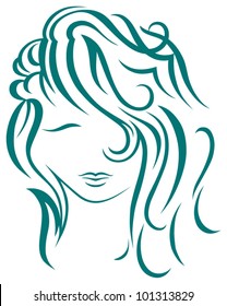 Beautiful woman with long hair