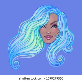 Free Free 296 Curly Hair Mermaid Svg SVG PNG EPS DXF File