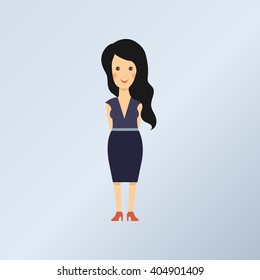 Beautiful woman on a white background.