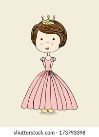 Beautiful woman over pink  background vector illustration