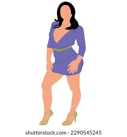 Beautiful woman pose, good for graphic design resources.