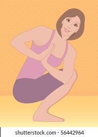 Beautiful woman practicing yoga to increase her spiritual and physical well being.