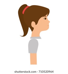 beautiful woman profile avatar character
