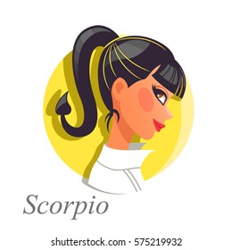 Beautiful Woman As Scorpio Zodiac Sign.