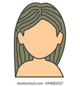 beautiful woman shirtless avatar character