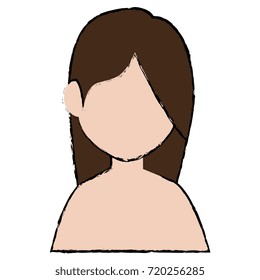 beautiful woman shirtless avatar character