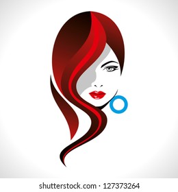Beautiful woman silhouette